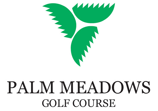 Palm Meadows Golf Course logo with 3 green ferns